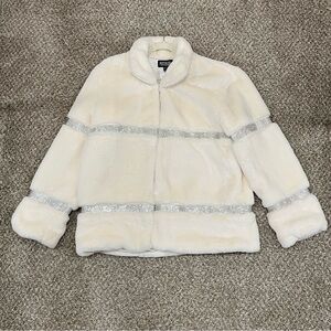 Dollskill Poster Girl Y2K Mcbling fur rhinestone coat